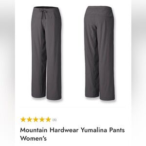 NWT Mountain Hardwear Yumalina Pants Size 12/30. GRAY w/ hot pink fleece lining